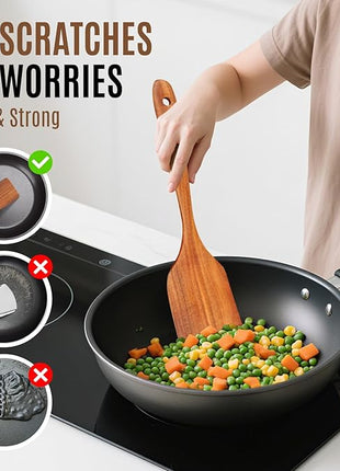 Wooden Spoons for Cooking, Excellent Wooden Kitchen Utensil Set (5pcs)