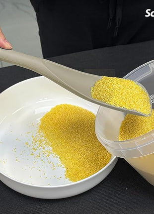 Silicone Spatula Spoon, Great for Both Cooking and Serving Durable BPA-Free Matte Black Silicone, Seamless Design, Safe for Nonstick Cooking Surfaces, 2-Pcs, Khaki