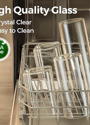 ComSaf 0.7 Qt Glass Food Storage Jars Set of 4, Clear Glass Storage Containers with Lids, Pantry Organization Jar, Spice Jar, Blooming Tea, Coffee and Sugar Container, Small Canister Set for Kitchen