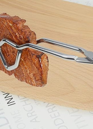 Stainless Steel Scissor Tongs with Black Handle 11-Inch Heavy Duty Wire Tongs