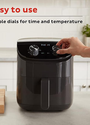 Instant Pot Essentials 4QT Air Fryer with EvenCrisp Technology that Crisps and Reheats, Easily Adjust Time & Temperature For Quick Meals, 100+ In-App Recipes, from the Makers of Instant Pot, Black