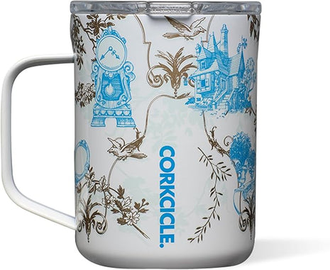 Corkcicle Classic Coffee Mug - Triple Insulated Stainless Steel for Travel - Shatter-Proof Lid - Keeps Drink Hot Over 3 Hours - Holiday Mug Gift - Great for Gifting Warmth - 16 oz - Princess Belle