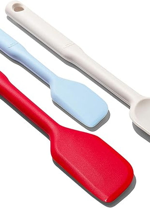 OXO Good Grips 3 Piece Silicone Spatula Set, One Size, Multi, Multicolor