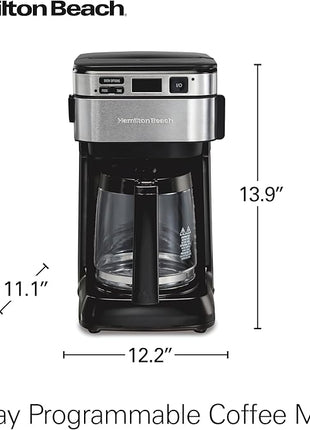 Hamilton Beach 12 Cup Programmable Coffee Maker, FrontFill Drip Coffee Maker
