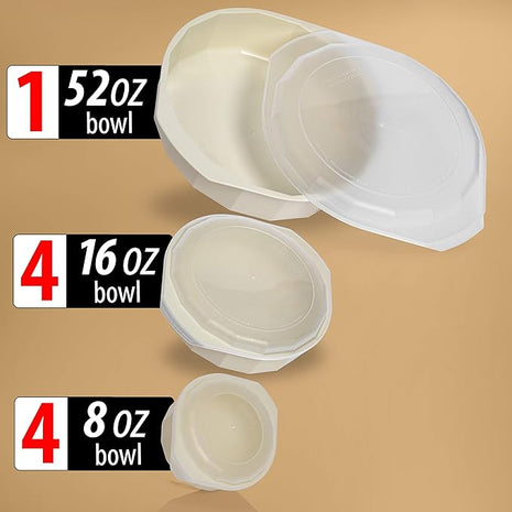 LaCuisine 18 Piece Microwave Cookware Set, White