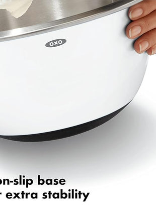 OXO Good Grips 3-Piece Stainless-Steel Mixing Bowl Set