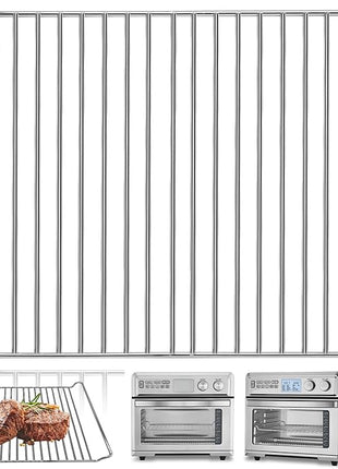 Air Fryer Rack for Cuisinart TOA-95 Air Fryer Convection Toaster Oven, 11.2''*10'' Air Fryer Stainless Steel Wire Rack Basket Tray Accessories Parts, Dishwasher Safes