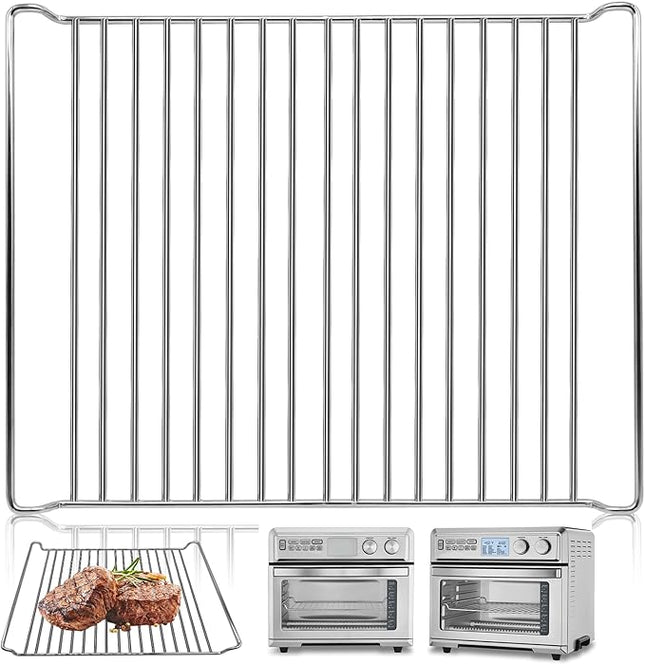 Air Fryer Rack for Cuisinart TOA-95 Air Fryer Convection Toaster Oven, 11.2''*10'' Air Fryer Stainless Steel Wire Rack Basket Tray Accessories Parts, Dishwasher Safes