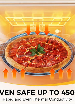 HONGBAKE Bakeware Sets, Baking Pans Set, Nonstick Oven Pan for Kitchen with Wider Grips, 10 Pieces Including Rack, Cookie Sheet, Cake Pans, Loaf Pan, Muffin Pan, Pizza Pan - Grey