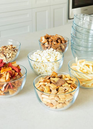 Anchor Hocking 6-Inch Presence 24 oz. Glass Bowl (12-pieces, clear, microwave and dishwasher safe)