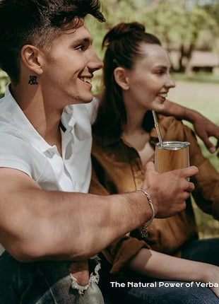 BALIBETOV Premium Stainless Steel Yerba Mate Gourd Set, 5 Pcs Including 12 oz Gourd with Lid, 2 Bombillas, Cleaning Brush | BPA Free, Insulated