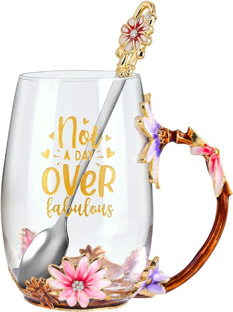 OEAGO Birthday Gifts for Women Mom Tea Cup Unique Friendship Mothers Gifts for Her from Daughter Son Ideas for Friend Female Sister Coworker