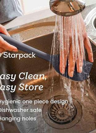 Starpack 'The All Rounder' Premium Silicone Spoonula - Heat Resistant to 600F - Silicone Spoonula Spatula - Kitchen Spoon Spatula (Stormy Grey)