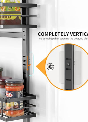 Moforoco 6-Tier Over The Door Pantry Organizer, Pantry Organization and Storage, Black Hanging Basket Cabinet Door Wall Spice Rack Shelves, Home & Kitchen Laundry Room Bathroom Essentials accessories