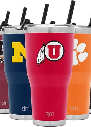 Simple Modern Officially Licensed Collegiate Utah Utes Tumbler with Straw and Flip Lid | Insulated Stainless Steel 30oz Thermos | Cruiser Collection | University of Utah