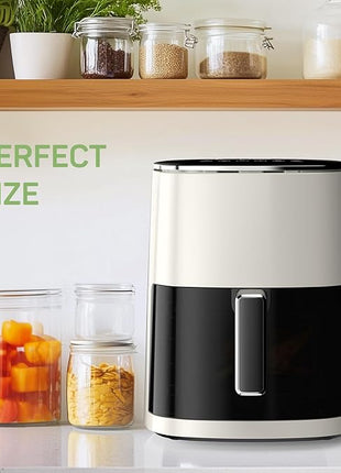 Air Fryer, 6-Quart with Viewing Window, 12-in-1 Functions - Air Fry, Roast, Reheat, Dehydrate, Bake, Steam, and More, 400°F Max Temperature