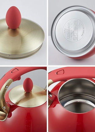 Tea Kettle -2.8 Quart Tea Kettles Stovetop Whistling Teapot Stainless Steel Tea Pots for Stove Top Whistle Tea Pot