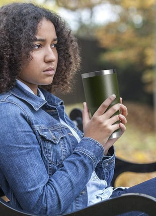 HASLE OUTFITTERS 30oz Stainless Steel Tumbler, Double Wall Vacuum Insulated Travel Mug Tumbler, Durable Insulated Coffee Mug, Gift Box Set (Amey Green, 12)