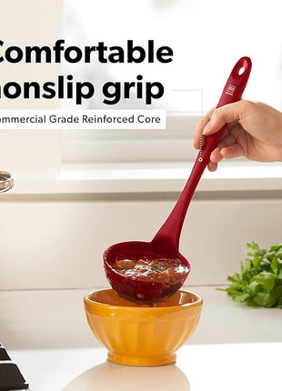 DI ORO Seamless Series 3-Piece Spoon/Ladle Set (RED)