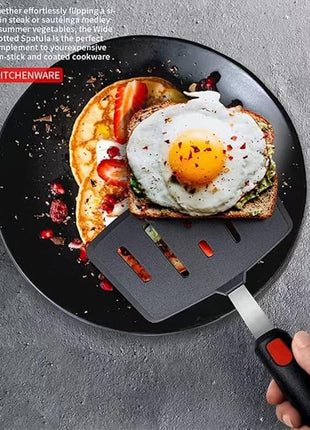 Silicone Fish Spatula Turner,Flexible Kitchen Wide Pancake Fish Slotted Spatulas for Nonstick Cookware Pans Omelette Egg