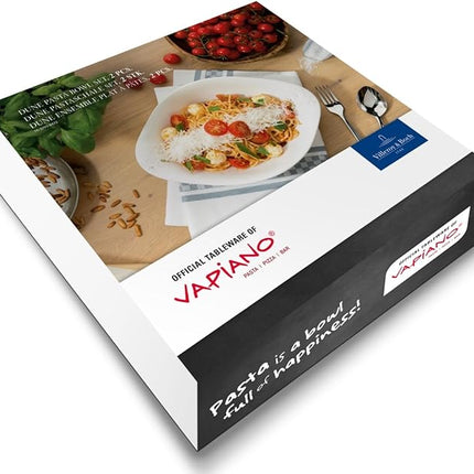 Villeroy & Boch Dune VAPIANO Pasta Bowl, 2 pieces, Premium Porcelain, White