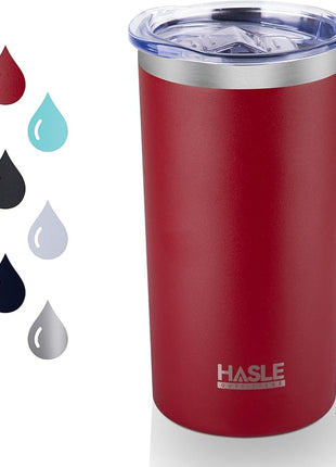 HASLE OUTFITTERS 12 oz Skinny Tumbler, Stainless Steel Insulated Slim Tumbler with Lid, Reusable Double Wall Travel Coffee Mug, Durable Powder Coated Travel Water Cup(Red,1)