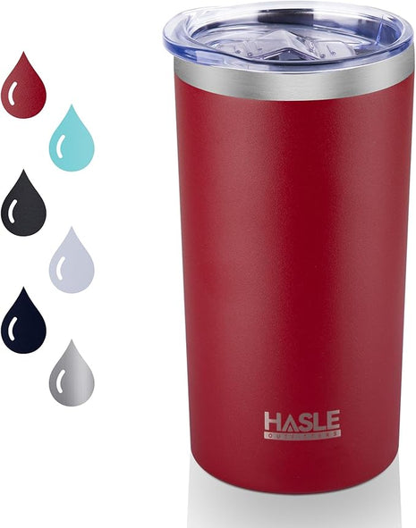 HASLE OUTFITTERS 12 oz Skinny Tumbler, Stainless Steel Insulated Slim Tumbler with Lid, Reusable Double Wall Travel Coffee Mug, Durable Powder Coated Travel Water Cup(Red,1)