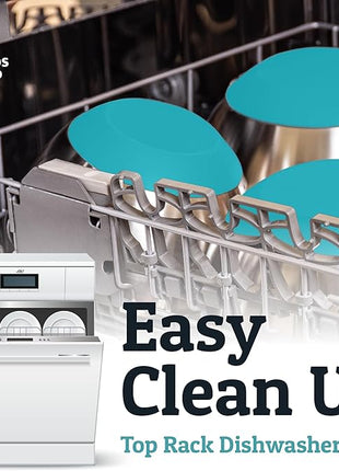 Priority Chef Stainless Steel Mixing Bowls with Lids Set - Premium 30Pcs with 6pc Metal Bowl Set for Kitchen, 3 Graters, Airtight Lids, Non-Slip Bases & Silicone Utensils, Turquoise