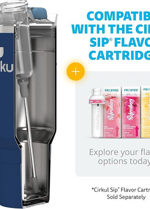 Cirkul 40oz. Midnight Blue Stainless Steel Tumbler with Handle, All-Day StrawSip™, Double-Wall Insulated