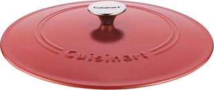 Cuisinart 12-Inch Cast Iron Chicken Fryer with Lid, 4.5 Quart Capacity, Porcelain Enameled Interior, Oven Safe, Induction Compatible, Peony Pink