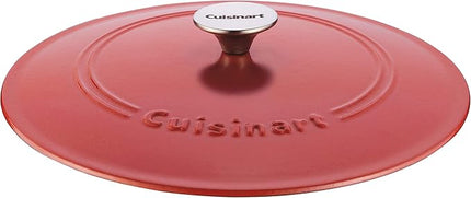 Cuisinart 12-Inch Cast Iron Chicken Fryer with Lid, 4.5 Quart Capacity, Porcelain Enameled Interior, Oven Safe, Induction Compatible, Peony Pink