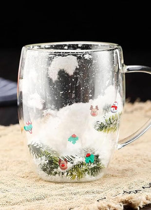 Christmas Gifts For Women Mom Friends Kids Grandma Men Cute Coffee Mugs with Christmas Socks Glass Espresso Tea Cups Kawaii Christmas Stocking Stuffers Decorations Presents Funny White Elephant Gifts