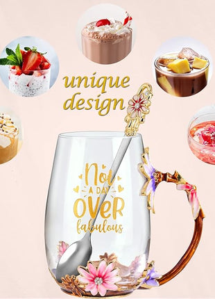 OEAGO Birthday Gifts for Women Mom Tea Cup Unique Friendship Mothers Gifts for Her from Daughter Son Ideas for Friend Female Sister Coworker