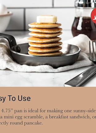 De Buyer MINERAL B Carbon Steel Egg & Pancake Pan - 4.75” Diameter - PFAS, PFOA & PFOS Free - Made in France