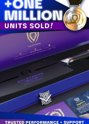 DALSTRONG Hybrid Cleaver & Chef Knife - 8 inch - Phantom Series - 'The Crixus' - Japanese High-Carbon AUS8 Steel Kitchen Knife - Pakkawood Handle - Cooking Knife - Meat Cleaver Knife - Sheath Included