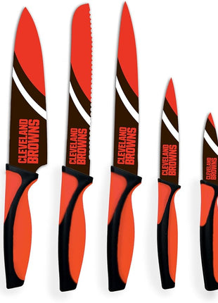 The Sports Vault NFL Cleveland Browns 5-Piece Kitchen Knife Set