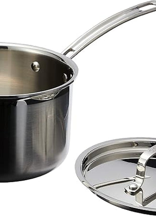 Cuisinart MCP193-18N Multiclad Pro Triple Ply Stainless 3-Quart Skillet, Saucepan w/Cover