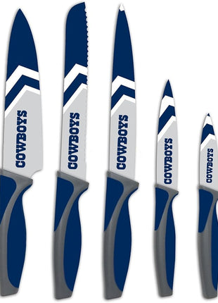 The Sports Vault NFL Dallas Cowboys 5-Piece Kitchen Knife Set