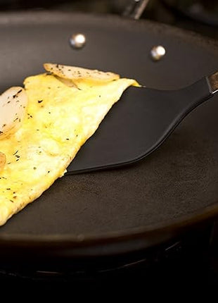 Silicone Spatula Set Heat Resistant - Stainless Steel Turner Spatulas Rubber Grip - Flexible Metal Spatulas for Non Stick Cookware - Pancake Turners Egg Flippers