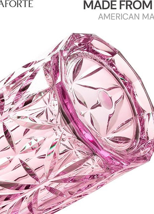 BELLAFORTE Shatterproof Tritan Tall Tumbler, Set of 4, 18oz - Myrtle Beach Drinking Glasses - Unbreakable Plastic Drinking Glasses for Gifting, Parties, New Year - BPA Free - Dishwasher Safe - Pink