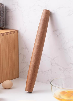 AISOSO French Rolling Pin, 15.75 Inches Wood Rolling Pins for Baking, Extra Long Classic Wooden Dough Roller for Fondant Pizza Pie Crust Cookie Pastry, Kitchen Baking Essentials, Brown
