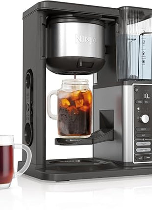 Ninja Hot & Iced XL Coffee Maker with Rapid Cold Brew, 4 Brew Styles, 8 Sizes Small Cup to Travel Mug, Single-Serve Coffee Brewer, 12-Cup Carafe, Permanent Filter, Removable Reservoir, Black, CM371