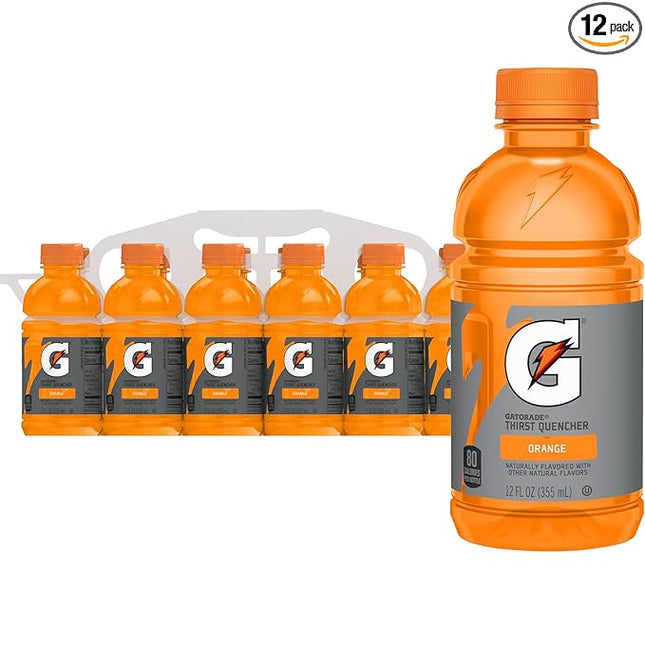 Gatorade Thirst Quencher, Orange, 12 fl oz Bottles, (12 Pack)