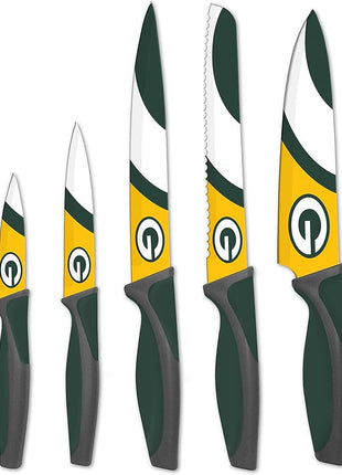 The Sports Vault NFL Green Bay Packers 5-Piece Kitchen Knife Set