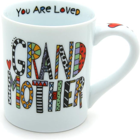 Our Name is Mud “Loved Grandmother” Porcelain Mug, 16 oz.