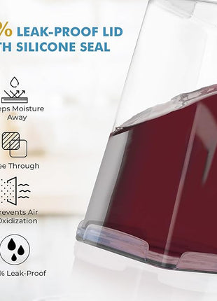 Shazo 2 PC (9.5L | 321 Oz) Extra Large Bulk Food Storage Containers with Airtight Lids for Flour, Sugar, Rice, Cereal & Pasta - Leakproof, BPA-Free Plastic Canisters for Kitchen & Pantry Organization