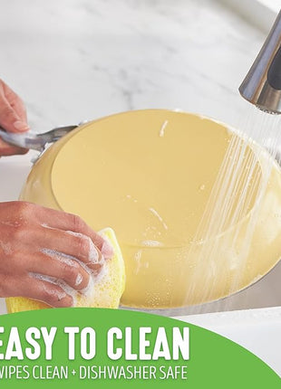 GreenLife Artisan Healthy Ceramic Nonstick, 8" and 10" Frying Pan Skillet Set, Stainless Steel Handle, PFAS-Free, Dishwasher Safe, Oven Safe, Yellow