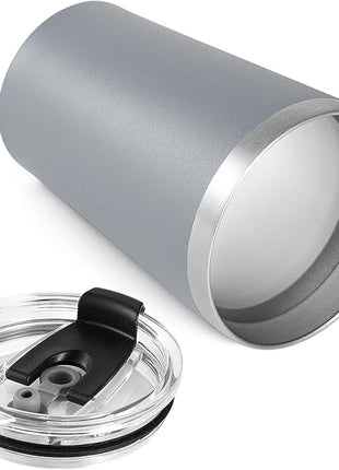 VEGOND 12oz Tumbler Stainless Steel Tumbler bulk Vacuum Insulated Double Wall Travel Tumbler with Lid and Straw Reusable Tumbler, Grey 6 Pack