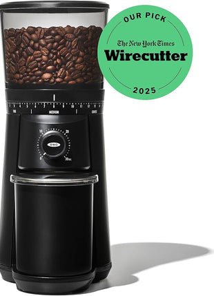 OXO Brew Conical Burr Grinder - Matte Black, Stainless Steel Burrs, One-Touch Automatic Smart Grind