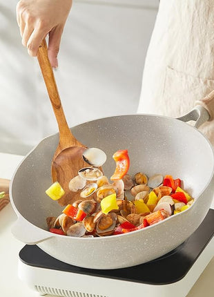 Wooden Spatulas, 1 Pcs Natural Teak Wood Spoon for Cooking Wooden Kitchen Utensil Wooden Spoons & Spurtle for Cooking